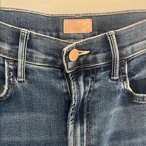 MOTHER High Rise Blue Denim Jeans